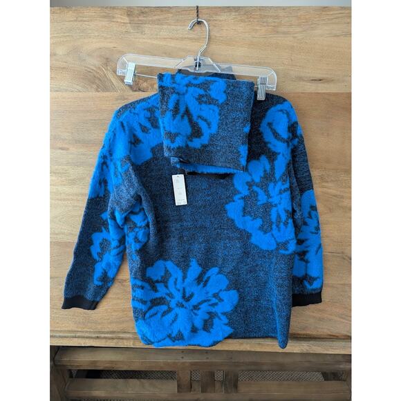 Anthropologie Sweater Skirt Set blue motif XXS - Picture 1 of 7